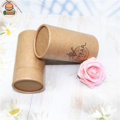 Natural Kraft Cylinder Packaging Container Tea / Protein Powder Paper Tube Packaging