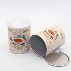 Factory Kraft Paper Tube Package with Aluminum Easy Peel Off Lid For Cocoa Powder