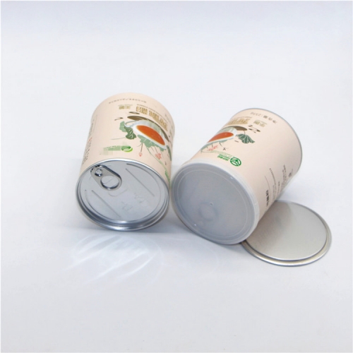 Factory Kraft Paper Tube Package with Aluminum Easy Peel Off Lid For Cocoa Powder