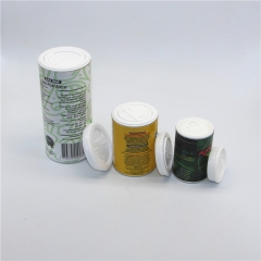 Custom Eco-Friendly round Kraft Paper Tube Plastic Spice Salt Packaging for Powder Craft Paper Material with Eco-Friendly Prints