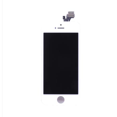 Para Apple iPhone 5 Pantalla LCD y ensamblaje de digitalizador táctil con marco y soporte de cámara frontal y reemplazo del soporte del sensor - Blanco - IVO