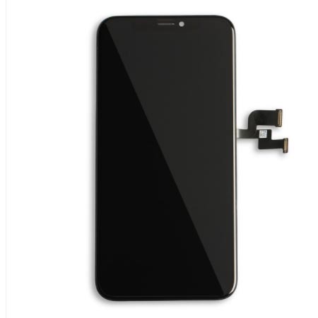 Para Apple iPhone XS Pantalla OLED y ensamblaje de digitalizador de pantalla táctil con reemplazo de marco - Negro - Ori