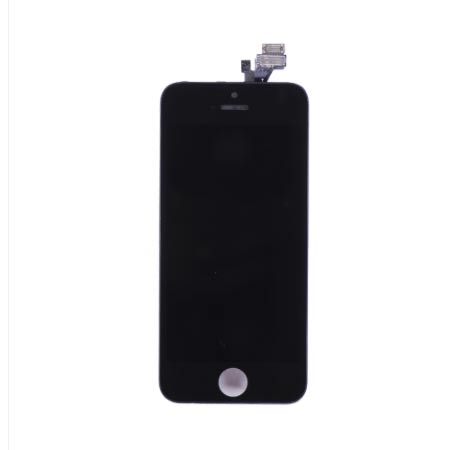 Para Apple iPhone 5 Pantalla LCD y ensamblaje de digitalizador táctil con marco y soporte de cámara frontal y reemplazo del soporte del sensor - Negro - IVO