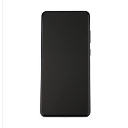Para Samsung Galaxy S20 Ultra Series Pantalla LCD y ensamblaje de digitalizador con reemplazo de carcasa frontal - Negro