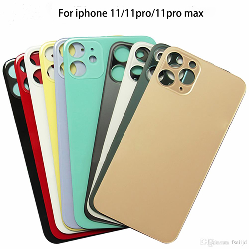 Back Glass with big hole housing for iphone 8 Plus XS XR 11 12 Pro Max SE battery Cover Rear Door Case Replacement