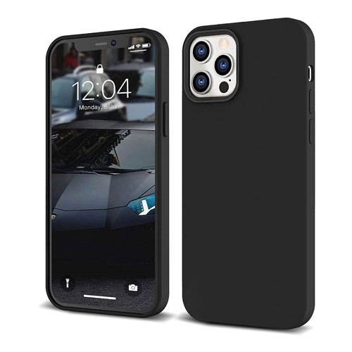 Para funda iPhone 12/12 mini/12 Pro Max, funda de silicona líquida para iPhone, microfibra de seda suave, funda protectora a prueba de golpes