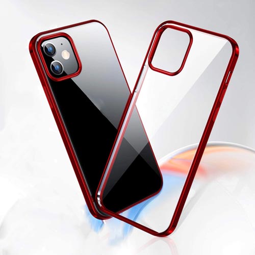Compatible for iPhone 12 Pro Case/iPhone 12 Case 6.1 inch, Slim Thin Shockproof Hard Phone Case with Soft Silicone Bumper