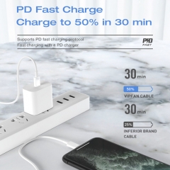 For iphone Type-C to Lightning PD Fast Charging Cable 1 Meter