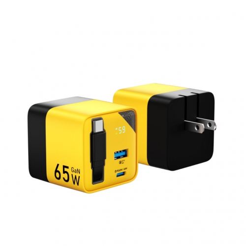 65W GaN Charger with Build-in Cable