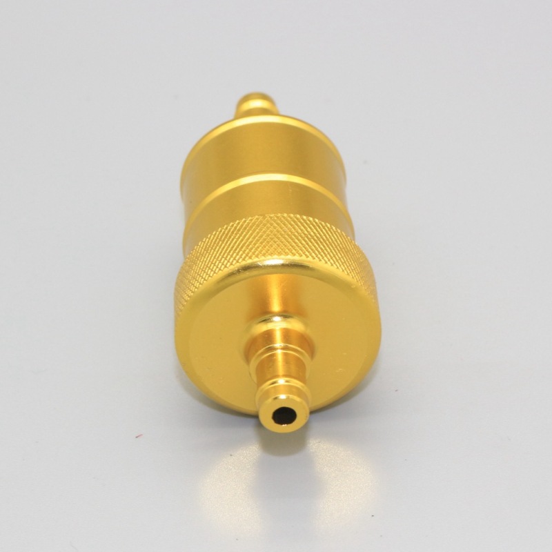 Aluminum Inline Fuel Gas Petrol Filter 1/4 6mm For Honda Motorcycle Bike Quad (yellow)