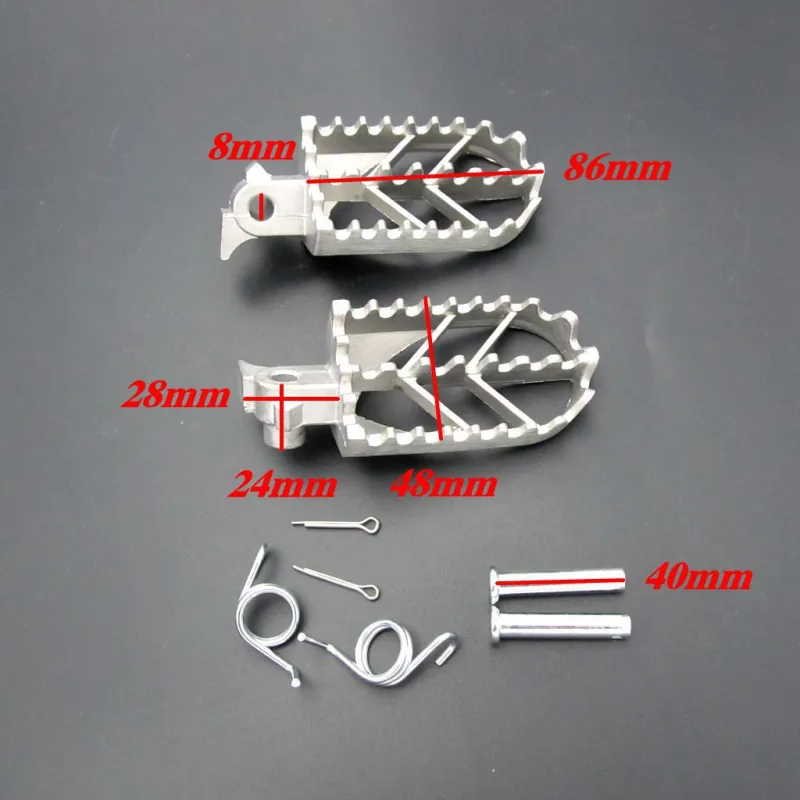 Stainless Steel Motorcycle Footpegs Foot Pegs Rest For Pit Dirt Motor Bike Pitster Pro XR50 CRF50 CRF70 SSR Thumpstar Motocross