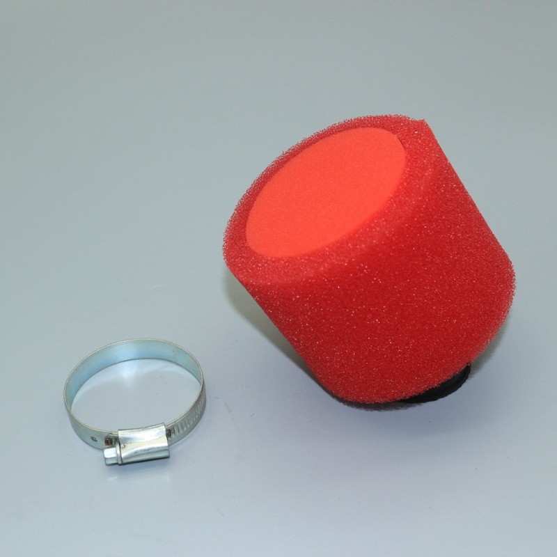 Bend Elbow Neck Foam Air Filter Sponge Cleaner Moped Dirt Pit Bike Motorcycle RED Kayo BSE (42mm)