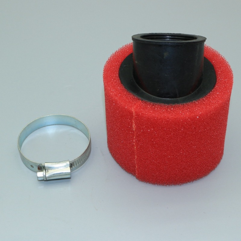 Bend Elbow Neck Foam Air Filter Sponge Cleaner Moped Dirt Pit Bike Motorcycle RED Kayo BSE (42mm)