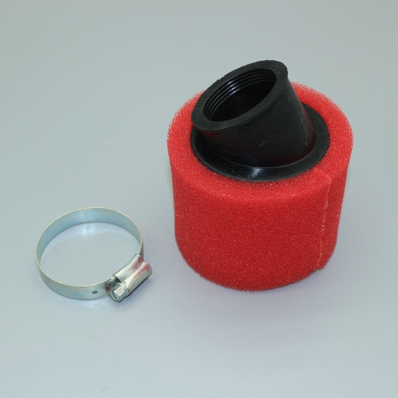 Bend Elbow Neck Foam Air Filter Sponge Cleaner Moped Dirt Pit Bike Motorcycle RED Kayo BSE (42mm)