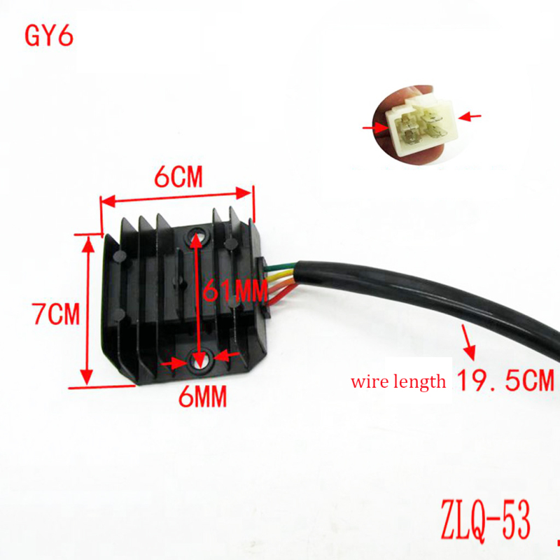 4 Pins Male Plug Voltage Regulator Rectifier For GY6 50cc 125cc 150cc Engine Scooter Moped Motorcycle Motocross