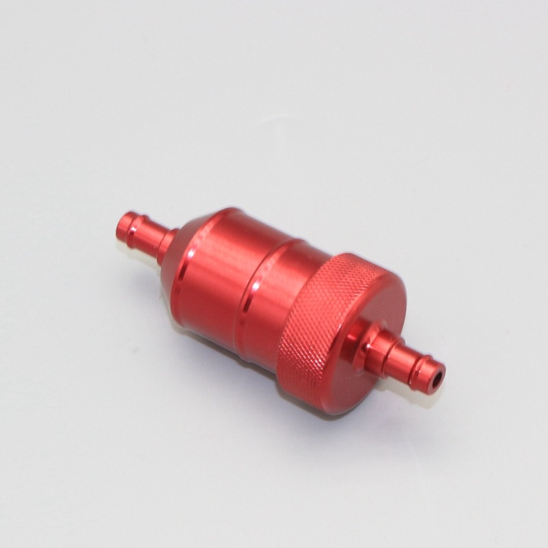 Fuel Filter Motorcycle Alloy CNC Dirt bike ATV Go Kart CRF XR KLX KX Red