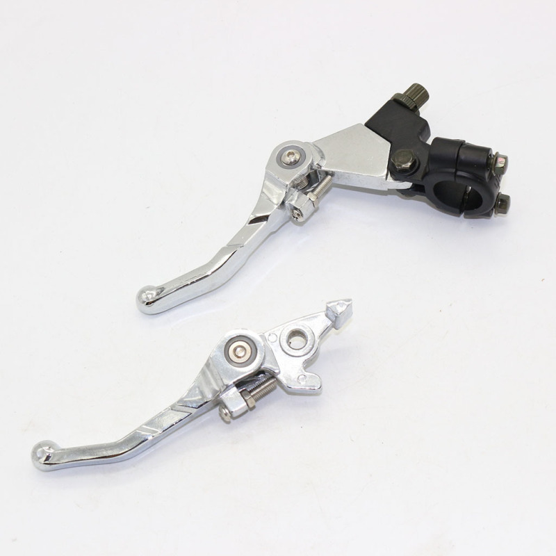 7/8&quot; FOLDING BRAKE CLUTCH LEVER SET SDG SSR 70 110 107 125 PIT BIKE I LV03+LV04