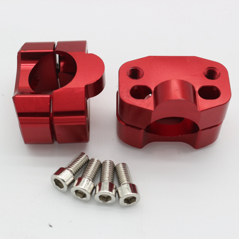 Red CNC Aluminum Handle Bar Clamp Adapter Risers Taper For Fat 1 1/8'' 28mm Handlebar Pit Dirt Bike ATV Quad Motocross Motorcycle