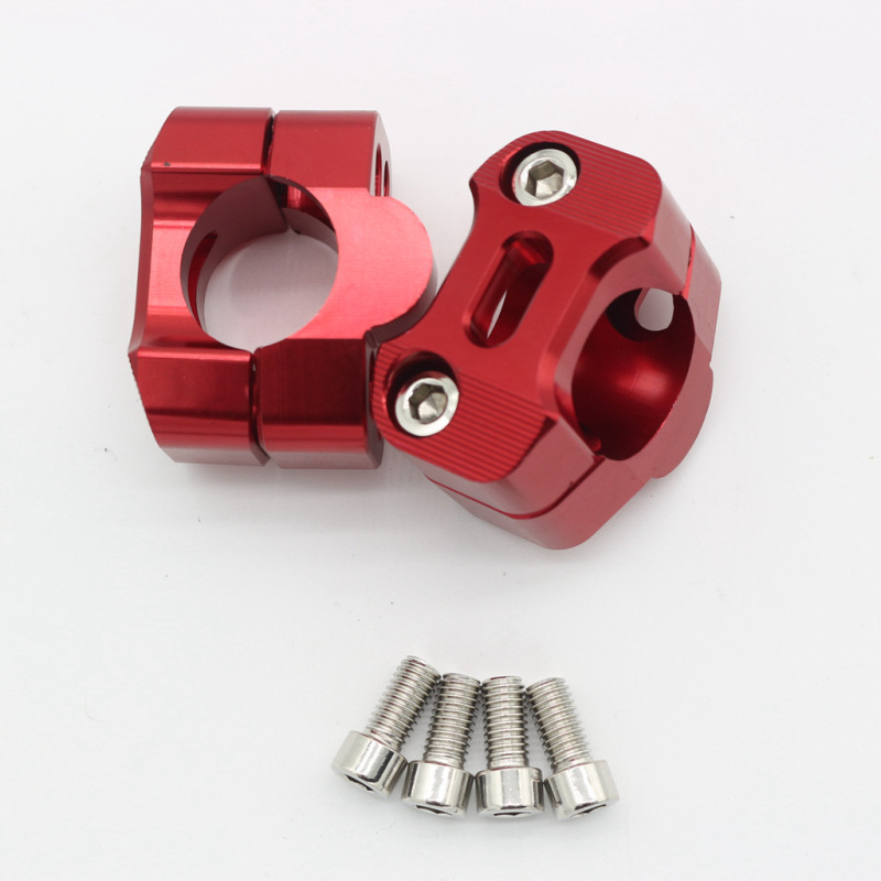 Red CNC Aluminum Handle Bar Clamp Adapter Risers Taper For Fat 1 1/8'' 28mm Handlebar Pit Dirt Bike ATV Quad Motocross Motorcycle