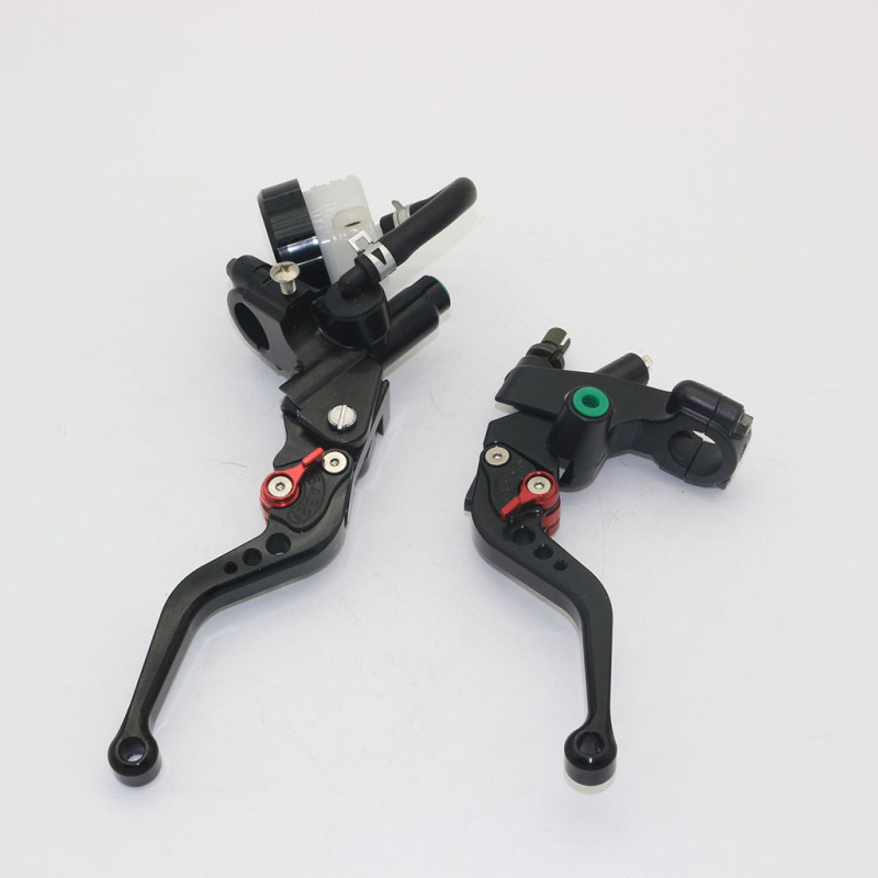 Motorcycle 7/8&quot; 22mm Clutch Brake Levers Master Cylinder Reservoir Set for Yamaha YZF R1 R6 1999-2015 R6S 2006-2009 FJR1300 2004-2005 WR450F 2009 Blac