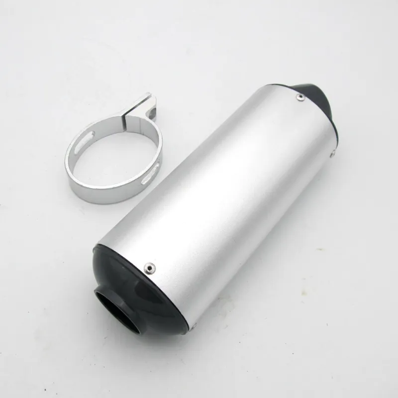 38mm Matt Grey Alloy Exhaust Muffler +Clamp 125cc 140cc150cc PIT Trail Dirt Bike