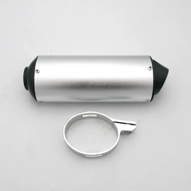 38mm Matt Grey Alloy Exhaust Muffler +Clamp 125cc 140cc150cc PIT Trail Dirt Bike