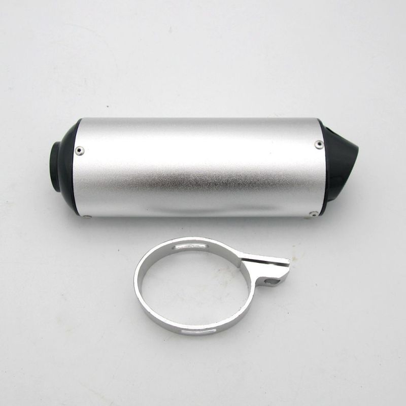 38mm Matt Grey Alloy Exhaust Muffler +Clamp 125cc 140cc150cc PIT Trail Dirt Bike