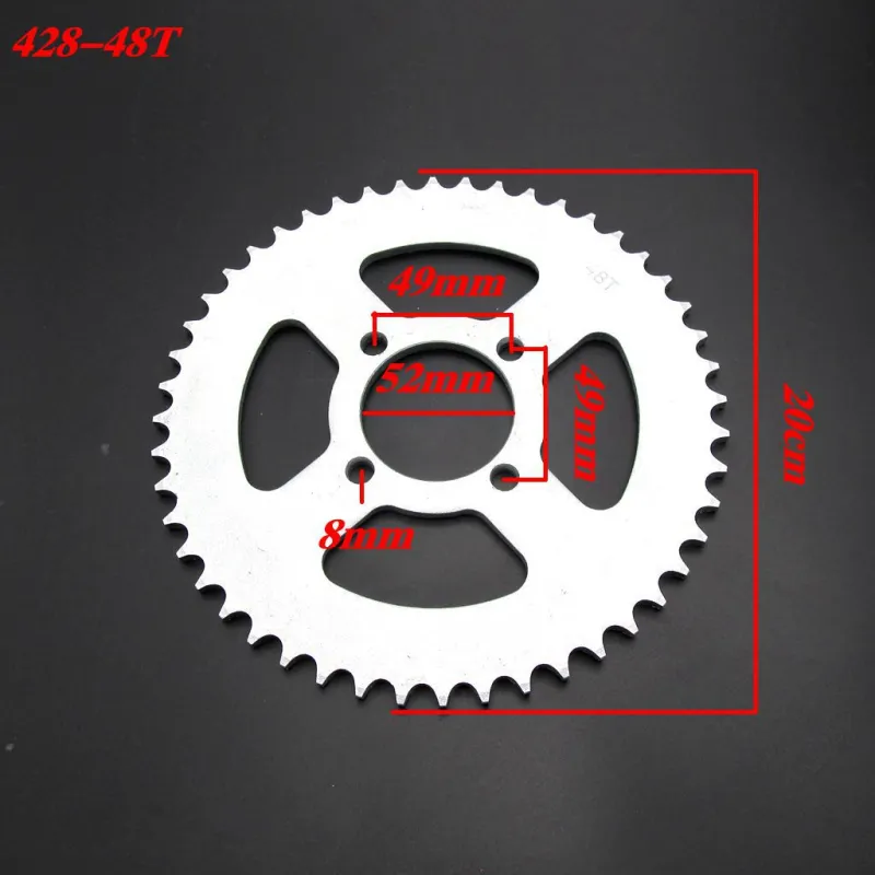 428-48T 52mm Sprocket For Dirt Bike Motorcycle