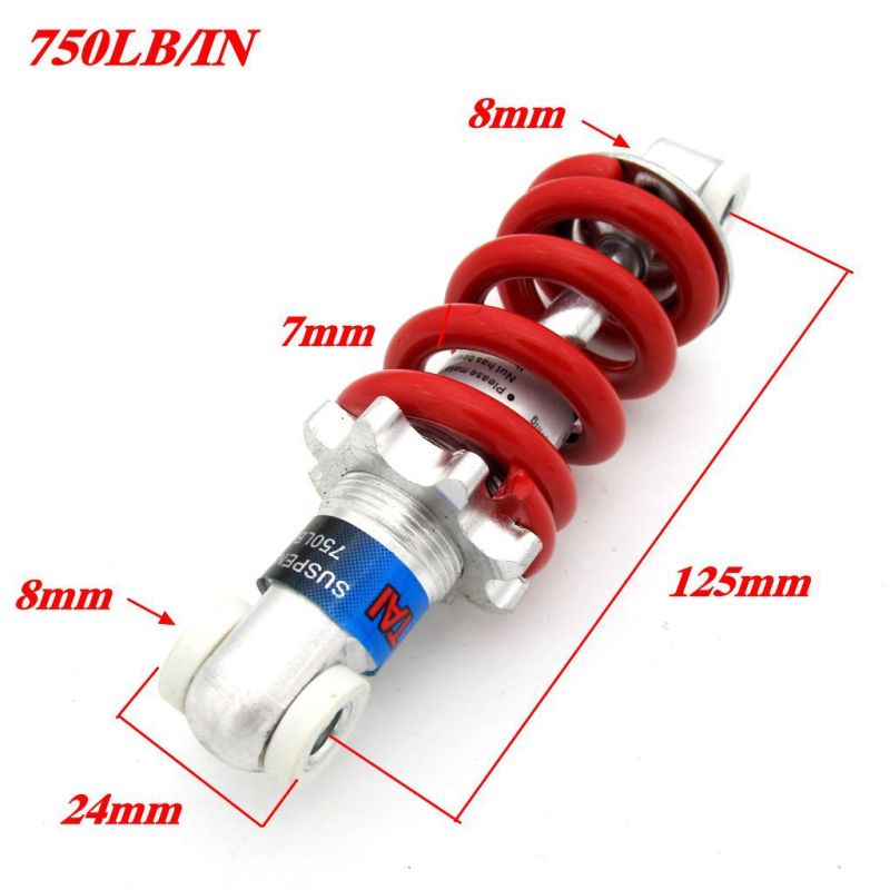 750LB/IN Shock Absorber For ATV Mini Bike Red