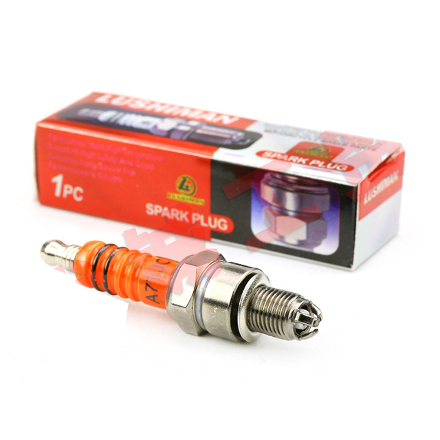 Spark Plugs A7TC for 4-Stroke GY6 Motorcycle Moped Scooter (Orange)