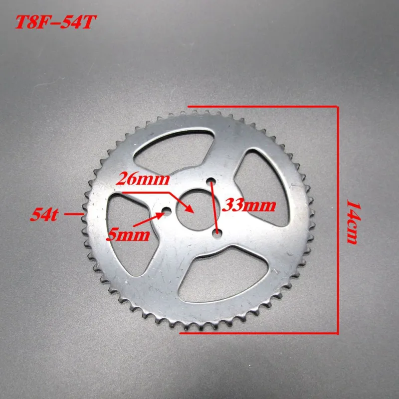 T8F-54 Teeth Sprocket For 49cc Mini Bike