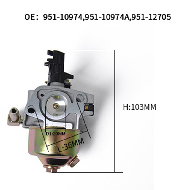 Troy Bilt,Cub Cadet,MTD Carburetor OE:951-10974,951-10974A,951-12075