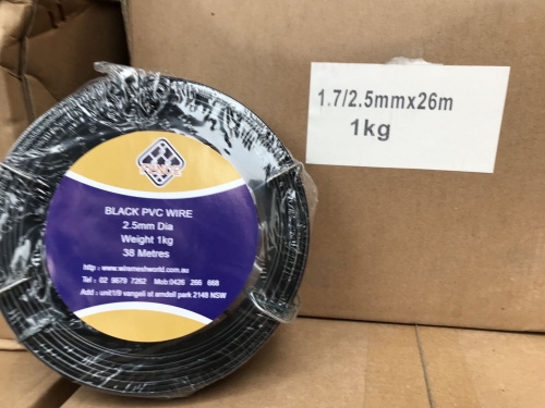 Black PVC coated tie wire