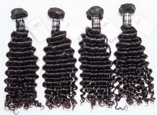 Hot Sale Peruvian Mink Human Hair Deep Wave raw virgin human  Hair Extension