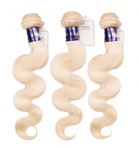 Brazilian Body Wave 613 Blonde Raw Virgin Hair Weft