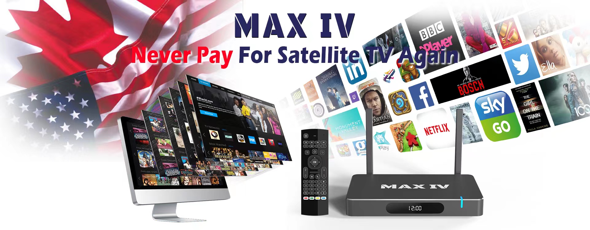 Octastream Max 4 USA IPTV Box with unlimited IPTV service