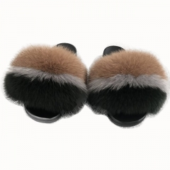 Flash Sale 2019 Newly designed Soft fox fur slippers for women