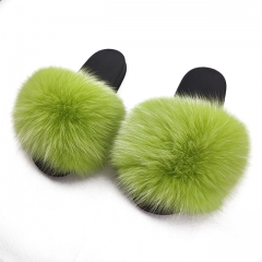 Hot selling fuzzy slippers toddler custom fur slides with great price