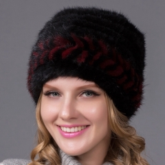 Hot Sale Mink Fur Hat Knit Fur Hat