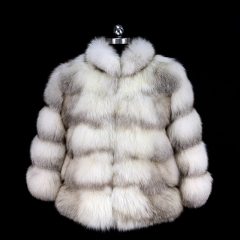 2019 Lady Real Fur Coats Jacket Natural Women Warm Winter Real Fox Fur Coat