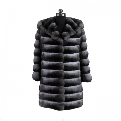 China top quality luxury chinchilla fur coat