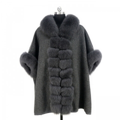 New Design girls winter coats women cashmere winter coat With Fur Trim