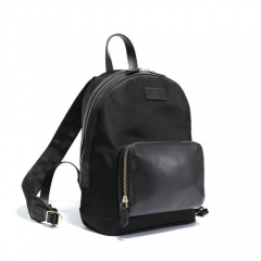 Lady's backpacks with leather trims