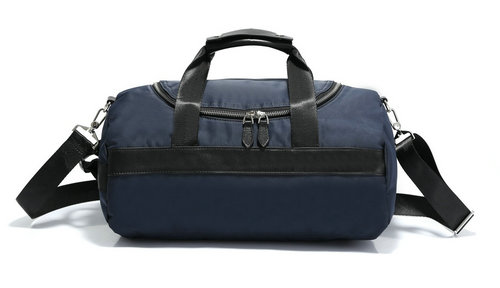 Men's travelling bags with leather trims