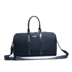 Men's travelling bags with leather trims