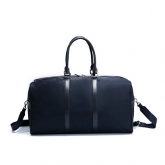 Men's travelling bags with leather trims