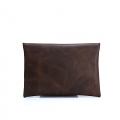 Leather envelope clutch bag