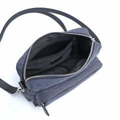 Men's shoulder bags with leather trims