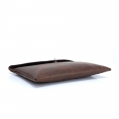 Leather envelope clutch bag