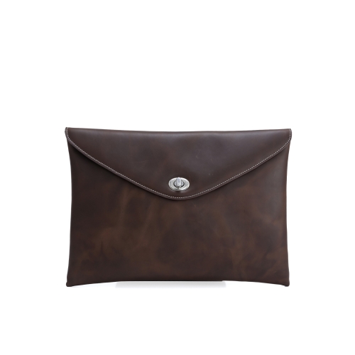 Leather envelope clutch bag